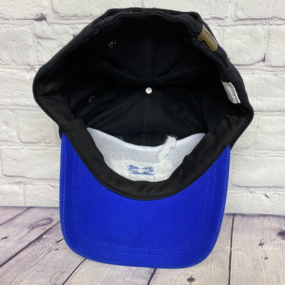 Vintage Hat Cap Strap Back Black Blue Paradise Trucking Embroidered Logo Truck - Picture 7 of 9